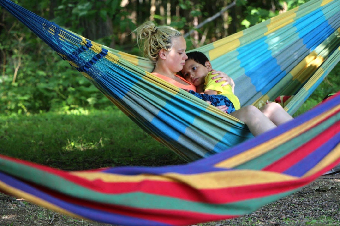 Détente en hamac au répit