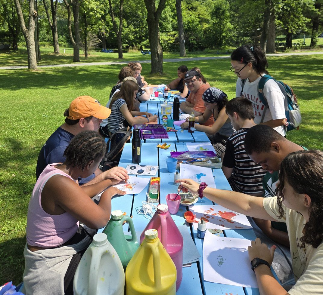 Activité de peinture en plein air