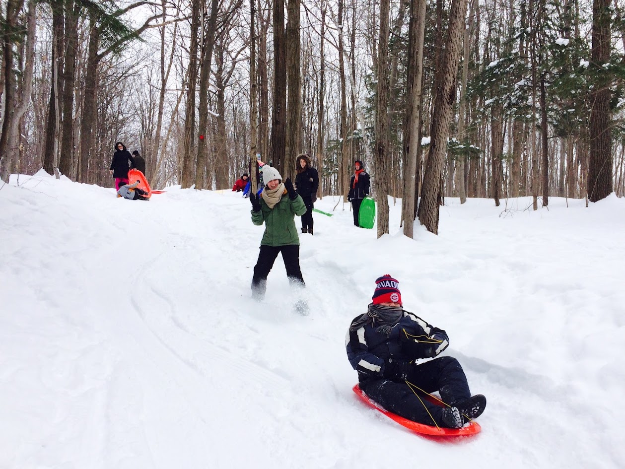 Glissade hivernale au répit