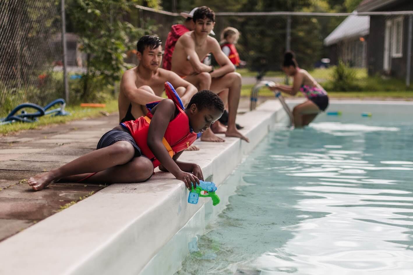 Activité aquatique de groupe