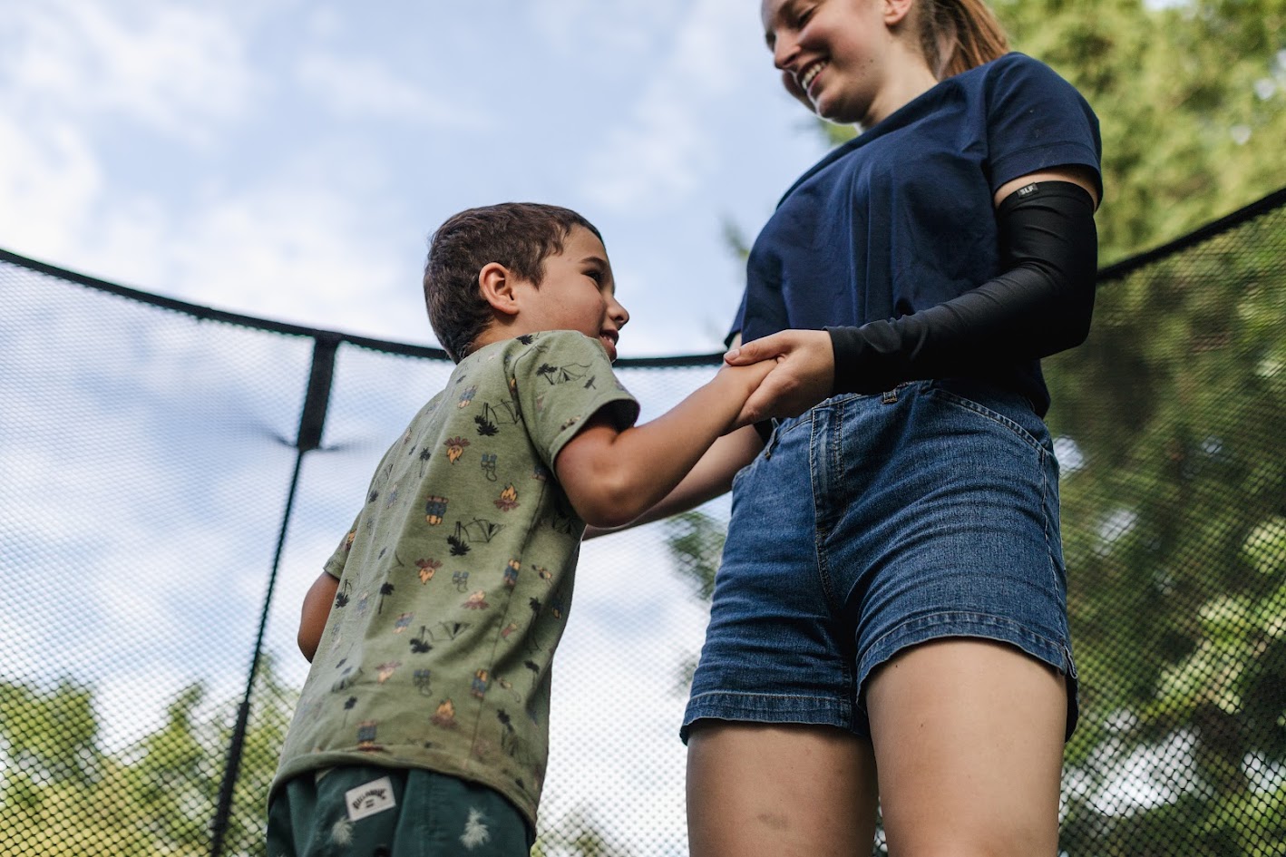 Activité trampoline au répit
